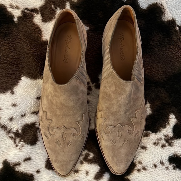 Madewell Western Low Chelsea Boots In Suede - Picture 2 of 4